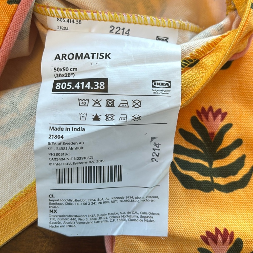 Set of Two IKEA Aromatisk Pillow Covers. 20”x20”